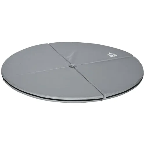 Homcom Tanzstangenmatte 150x150 cm - Hellgrau, Pflegeleicht - Sportmatten: Diese 5 cm dicke Tanzstangenmatte bietet optimalen Schutz bei Stürzen und ist vielseitig für Yoga, Gymnastik und Kampfsport einsetzbar. Pflegeleicht und schnell verstaut!