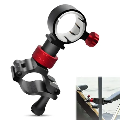 Udbrud Angeln Sonnenschirmhalter, Aluminiumlegierung Angelschirm Balkon Halterung Schirmhalterung Balkongeländer Bootsrutenhalter Zubehör Angelstuhl Regenschirmhalter Klemme für Angelkiste