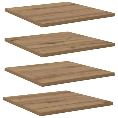 vidaXL Moderne Wandregale aus Artisan Eiche, Set mit 4 stylischen Aufbewahrungslösungen