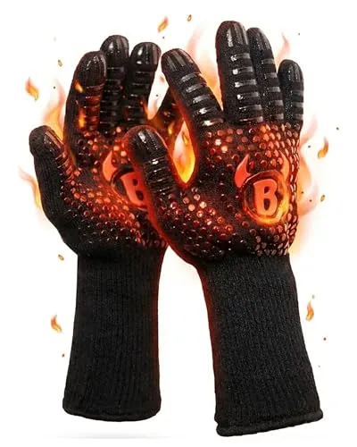 BURGERDEVIL Premium Grillhandschuhe in schwarz von BURGERDEVIL
