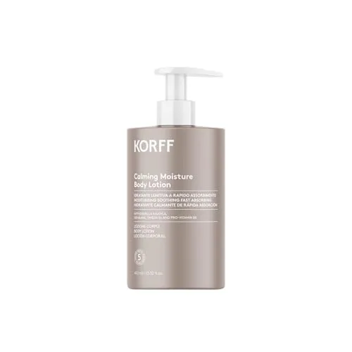 Korff Body Calming Moisture Body Lotion, feuchtigkeitsspendend, beruhigend, ausgleichende Hautbarriere, 400 ml
