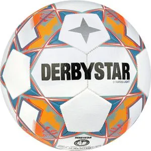 Derbystar Fußball Stratos Light v23, Größe 4, blau/orange, 350 Gramm, Trainingsball