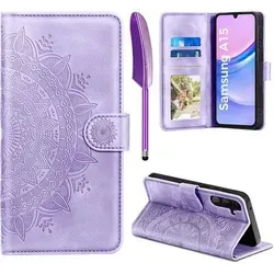 Lederhülle für Samsung Galaxy A15 5G/4G Flip Wallet in Hellviolett - Elegante Flip Wallet Hülle für Samsung Galaxy A15, ideal für Erwachsene. Schützt Ihr Smartphone und bietet zusätzlichen Stauraum für Karten. Perfekt für den täglichen Gebrauch.