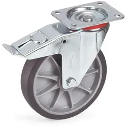 Lenkrolle mit Feststeller, TPE, ø200 x 40mm