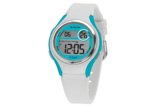 SINAR Mädchen Armbanduhr XE-64-0 - Sportliche Digitaluhr für Mädchen mit 10 Bar Wasserdichtigkeit, ideal für Outdoor-Aktivitäten. Dank des weichen Silikonbands und der Hintergrundbeleuchtung perfekt für Tag und Nacht.