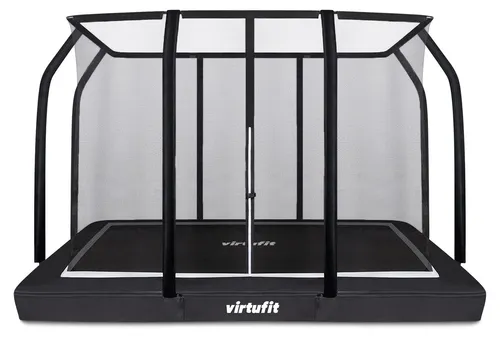 Premium-Bodentrampolin 244 x 366 cm mit Sicherheitsnetz