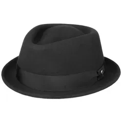 Lierys Fedora mit Ripsband - Eleganter Wollfilzhut Made in Italy - Fedoras, knautschbar und wasserabweisend, ideal für besondere Anlässe und Alltag, mit stilvollem Ripsband und Markenpin für einen klassischen Look.