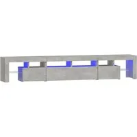 vidaXL TV Schrank mit LED-Leuchten - TV-Halterungen mit trendigem Design und RGB-LED-Leuchten für eine moderne Atmosphäre. Bietet reichlich Stauraum für Ihre Medien und Dekoartikel.