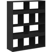 vidaXL Bücherregal Schwarz 100x33x125,5 cm - Stilvolles Regal aus hochwertigem Holzwerkstoff mit 10 Fächern, ideal für Bücher und Deko. Vielseitig einsetzbar als Raumteiler und einfach zu reinigen.