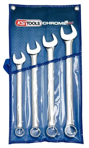 KS Tools CHROME+ Ringmaulschlüssel-Satz 4-tlg. 24-32mm, abgewinkelt