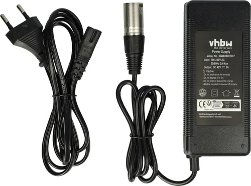 vhbw Ladegerät für Samsung SDI Side-Click 36V E-Bike-Akkus - Hochwertiges Ladegerät für 36V Li-Ion E-Bike-Akkus. Schnell und sicher aufladen, optimiert die Akkulaufzeit für längere Fahrradtouren. Mit XLR Anschluss und LED-Anzeige.