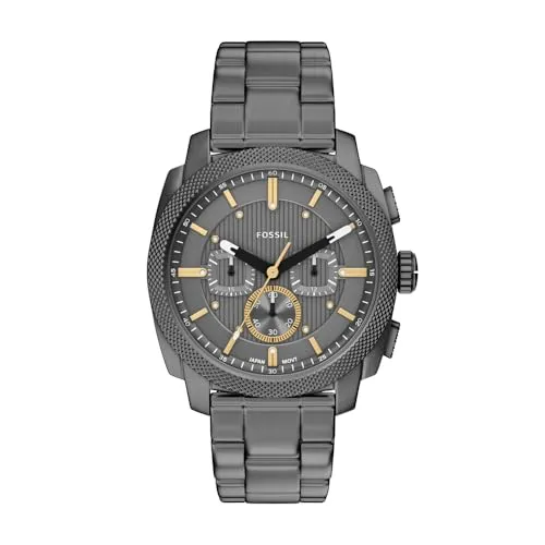 Fossil Chronograph Herren-Armbanduhr - Elegante Edelstahl-Armbanduhr mit Quarzwerk, 44 mm Gehäuse und Faltschließe. Perfekt für jeden Anlass und ein zeitloses Geschenk für Männer.