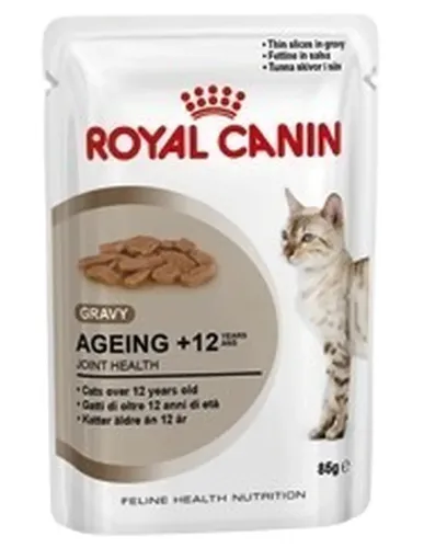 Royal Canin Frischebeutel Health Nutrition Ageing +12 - Multipack 12x85g, speziell für ältere Katzen mit empfindlichen Zähnen und zur Unterstützung der Nierengesundheit