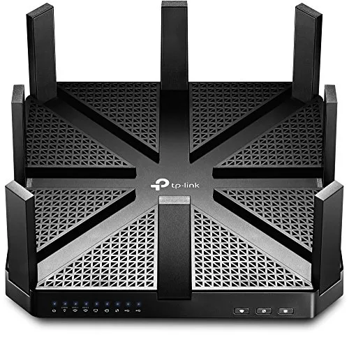 TP-Link AC5400 Tri-Band Gigabit Wi-Fi Router Archer C5400 - Tri-Band WLAN Router für bis zu 5334 Mbps, ideal für mehrere Geräte und nahtloses Streaming. 8 Hochleistungsantennen maximieren die Reichweite und Stabilität.