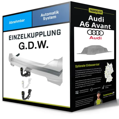 Abnehmbare Anhängerkupplung für AUDI A6 Limousine 04.25- Typ C9 / FN2 von G.D.W.