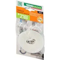Windhager Fliegengitter Plus Klettband Weiß-Transparent 5 m