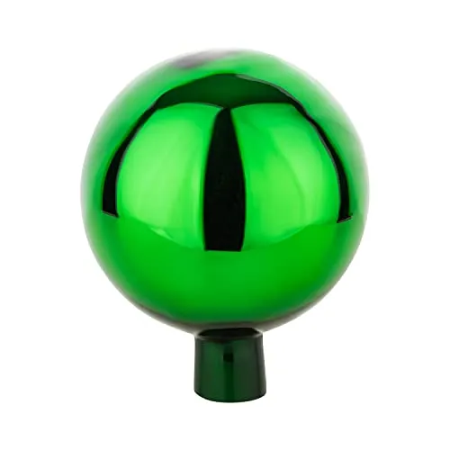 VERDOBA Gartenkugeln - Handgefertigte Rosenkugel für den Garten (grün, 15 cm) - Gartenkugeln aus Glas, handgefertigt mit verspiegeltem Innenleben für faszinierende Reflexionen. Ideal für Garten, Terrasse oder Balkon in vielen Farben erhältlich.