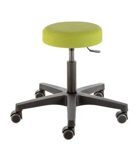 Prova Nova Arbeitshocker Roll- und Drehhocker comfort 4401 - Drehhocker für hygienisch-medizinische Bereiche, vereint Komfort und Robustheit mit einer verstellbaren Sitzhöhe von 46-59 cm.
