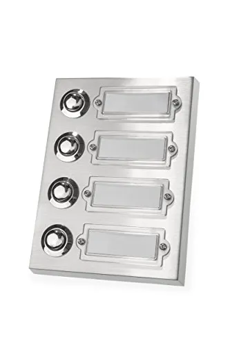 HUBER Aufputz Klingeltaster 4 fach aus Metall