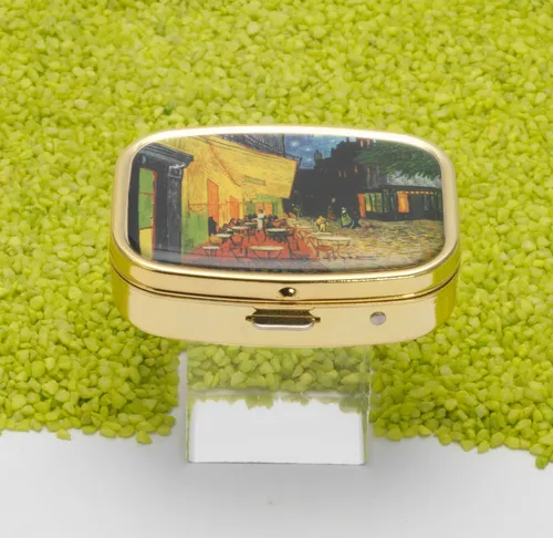 Fridolin Pillenbox Pillendose eckig Vincent van Gogh Café de Nuit