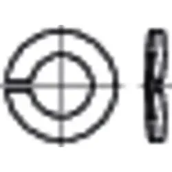 Hochspann-Federringe DIN 128 Form A Federstahl blank für M36