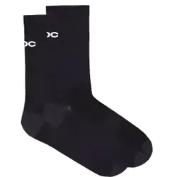 POC Cadence Road Long Bikesocken - Schwarz - Größe L - Hochwertige Herrensocken für Radfahrer, mit feuchtigkeitsregulierenden Eigenschaften für optimalen Komfort während der Fahrt.