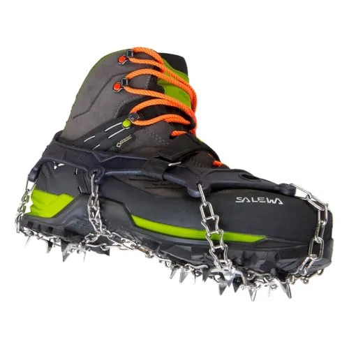 Salewa Puez Mountain Spike Steigeisen S - Camping & Outdoor – Ideal für sichere Winterwanderungen mit 18 rostfreien Edelstahl-Spikes für optimalen Grip auf Eis und Schnee; schnell anlegbar und robust für jedes Terrain.