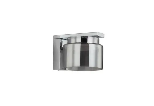 Lucande Wandleuchte Diano, 1 x 8 W LED, warmweiß - Lampen mit eleganter rauchgrauer Glas- und Eisenkombination, entworfen von Johannes Tomm, inklusive GX53-Leuchtmittel für warmweißes Licht.