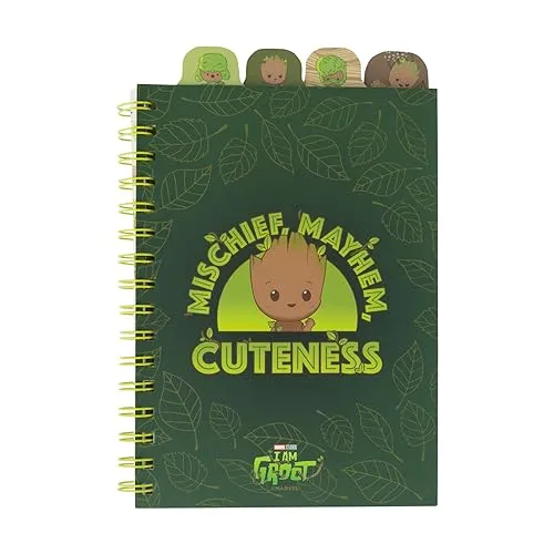 Grupo Erik Bullet Journal Dotted A5 Marvel Groot Soft Cover Notizblock A5 Notizbuch A5 Tagebuch für Erwachsene und Kinder- Offizielles Lizenzprodukt Marvel Fanartikel