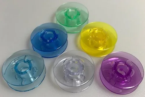 farbige Kunststoffspulen für Pfaff Nähmaschinen Hobbymatic 904, 905, 906, 907 6