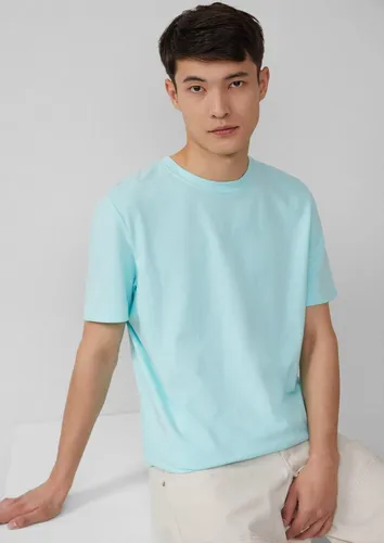 s.Oliver Kurzarmshirt T-Shirt Meliertes T-Shirt aus Baumwollmix