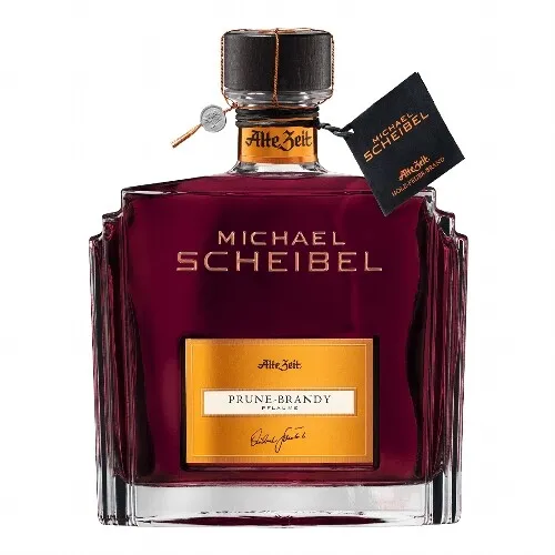 Likoer SCHEIBEL Prune-Brandy 35% Vol. Holz Feuer Brand 700 ml - Likör mit intensivem Pflaumengeschmack, ideal für Genießer und perfekt zum Verschenken oder für besondere Anlässe.