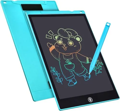 Bunte LCD Schreibtafel 12 Zoll,LCD Writing Tablet Elektronischer Tablette Grafiktablet Digitaler Drawing Pad,Kinderspielzeug FÜR 3-12 Jahre Alte Mädchen