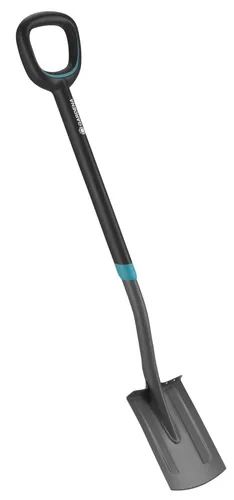 GARDENA 17011-20 Damenspaten - Garten-Kleingeräte mit ergonomischem D-Griff für komfortables Arbeiten, extra scharfes Spatenblatt aus gehärtetem Qualitätsstahl und optimaler Kraftübertragung.