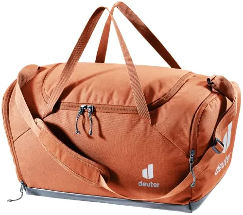 deuter Hopper Sporttasche (25 L) - Chestnut-graphite - Klassische Sporttaschen mit geräumigem Hauptfach, verstärkter Bodenplatte und 100% recyceltem Material. Ideal für umweltbewusste Sportler.
