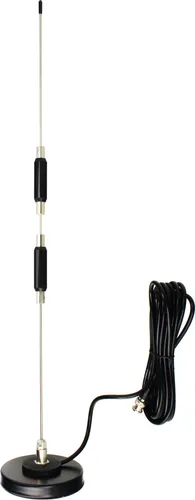 Moonraker GSCAN II Mobile Scanner Antenne – Vertikale Breitbandantenne 25–2000 MHz – Magnetfuß mit BNC-Stecker – 60 cm Länge – inkl. 4 m RG-58 Kabel – Scanner Antenne für Auto & Zuhause