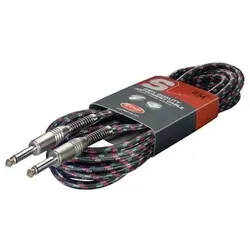 Stagg SGC6VTBK Instrumentenkabel Vintage Tweed Black