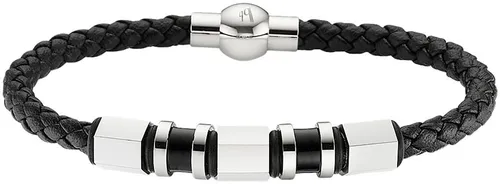 Bruno Banani Lederarmband mit Magnet - Edelstahlarmband mit stylischen Perlen, ideal als Geschenk für besondere Anlässe wie Geburtstage oder Hochzeiten.