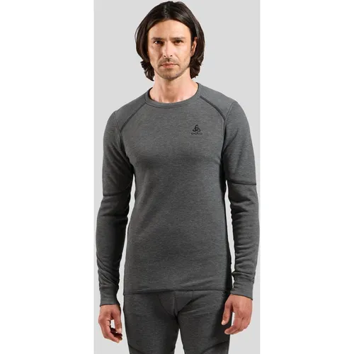 Odlo Active X-warm Oberteil in Steel Grey Melange (XXL) - Funktionsunterwäsche für Herren mit atmungsaktiven und wärmenden Eigenschaften, ideal für kühle Temperaturen. Hergestellt aus recyceltem Material und ausgestattet mit ZeroScent-Technologie für optimalen Tragekomfort.