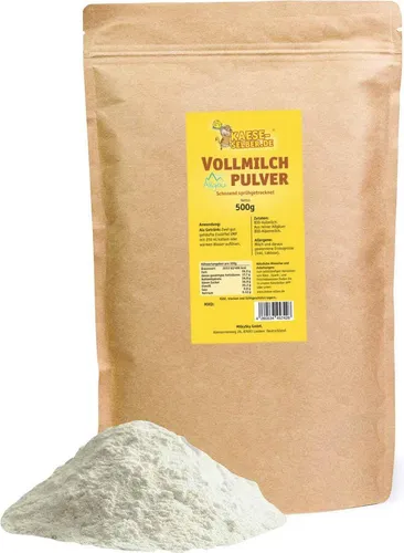 BIO Vollmilchpulver 500 g - aus reiner Allgäuer Alpenmilch - Sonstige - Hochwertiges Vollmilchpulver aus 100% reiner Allgäuer Alpenmilch, ideal zum Backen und für die Zubereitung von cremigen Speisen.