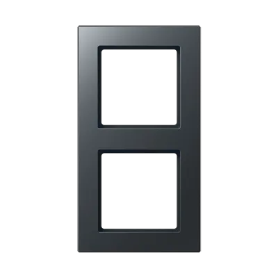 Jung AC582BFANM Rahmen 2-fach, senkrechte und waagerechte Montage, Thermoplast lackiert, A CREATION, anthrazit matt