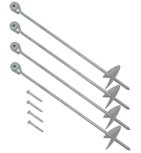 4x Erdanker 60cm Bodenanker f Schaukel Spielturm Erdnagel Befestigungsanker Zelt
