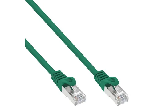 Inline InLine® Patchkabel, SF/UTP, Cat.5e, grün, 1m LAN-Kabel