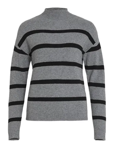 VIRIL Mockneck L/S Knit Rib TOP 2 - NOOS - Eleganter Strickpullover für Damen mit Stehkragen, ideal für einen stilvollen Look in der kühleren Jahreszeit.