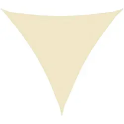furnicato Sonnensegel HDPE Dreieckig 4,5 x 4,5 x 4,5 m Creme