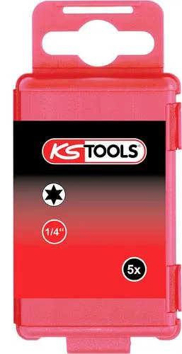 KS Tools 911.7756 9117756 Torx-Bit T 30 Spezialstahl vernickelt E 6.3 5St.