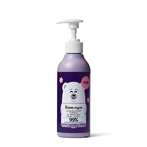 YOPE Ultra-Mildes Kindershampoo für empfindliche Haut, 300ml | Sehr mildes Kindershampoo reinigt empfindliches Haar sanft, beruhigt die Kopfhaut und brennt nicht in den Augen.
