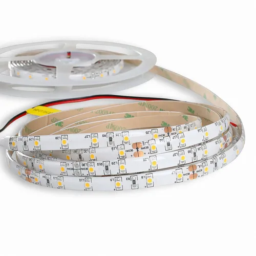 Mextronic 24V LED Streifen 5m LED Strip 3528 Warmweiß (2700K) 24W 500CM 24V IP44