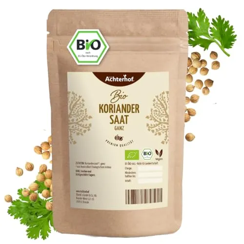 Bio-Koriander-Samen ganz (1kg) Bio Koriandersaat vom-Achterhof Koriandersamen coriander organic