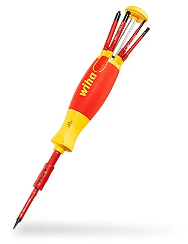 Wiha Bit-Schraubendreher LiftUp electric 2831 09 022 7-teilig für TORX® - Schraubenzieher Set mit 7 präzisen TORX® Bits, ideal für elektrische Anwendungen und garantiert hohe Effizienz bei der Arbeit.